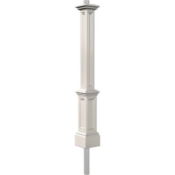 Mayne Mail Post Inc Mayne® Signature White Lamp Post With Mount, 10"L x 10"W x 90"H 5835-W